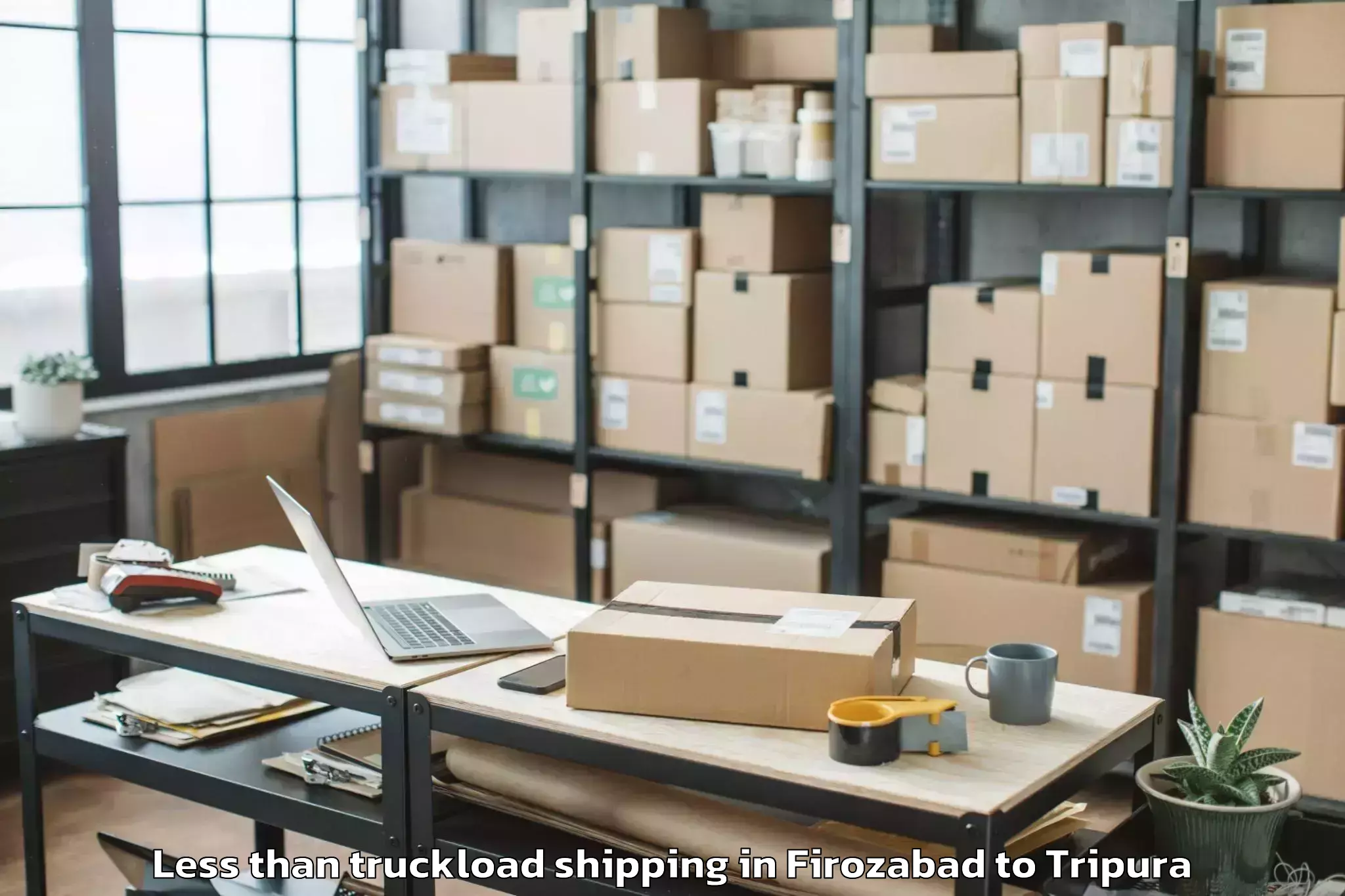 Get Firozabad to Agartala Less Than Truckload Shipping